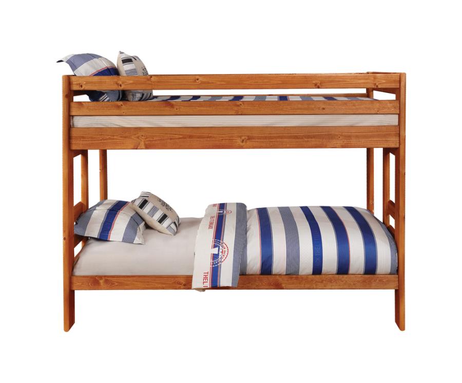 Wrangle Hill Brown Twin / Twin Bunk Bed - MyWaynesHome #