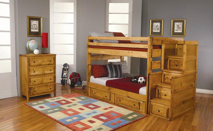 Wrangle Hill Brown Twin / Twin Bunk Bed - MyWaynesHome #