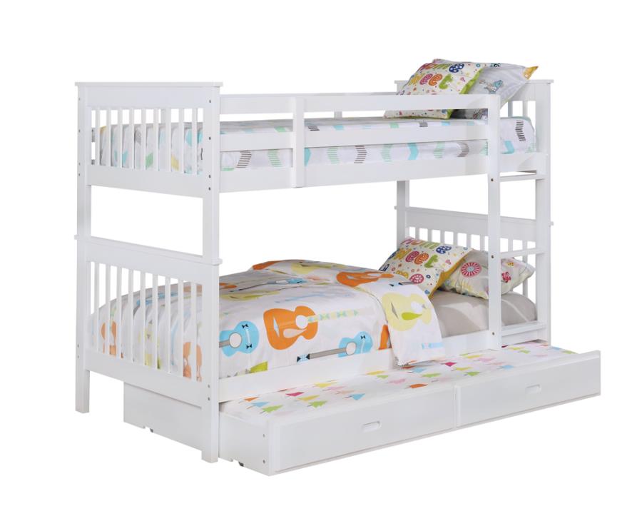 Chapman White Twin / Twin Bunk Bed - MyWaynesHome #
