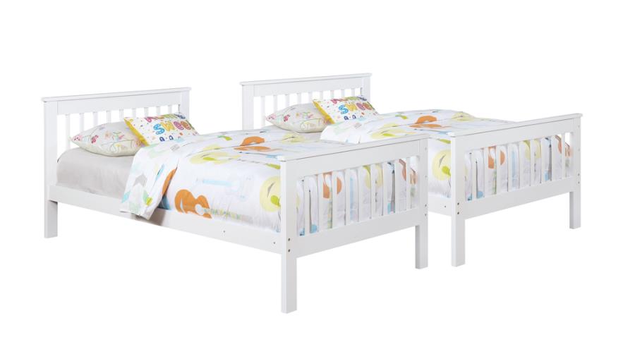 Chapman White Twin / Twin Bunk Bed - MyWaynesHome #