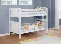 Chapman White Twin / Twin Bunk Bed - MyWaynesHome #