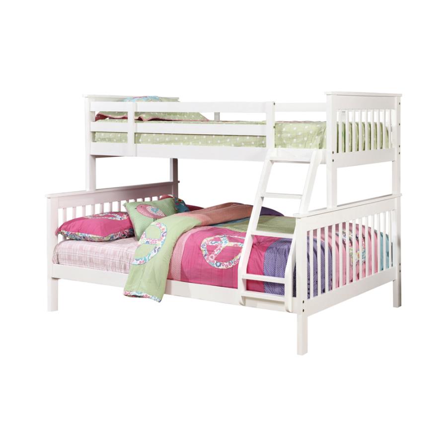 Chapman White Twin / Full Bunk Bed - MyWaynesHome #