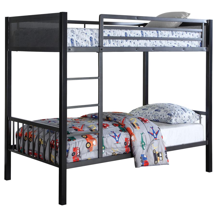 Meyers Black Twin / Twin / Twin Triple Bunk Bed - MyWaynesHome #