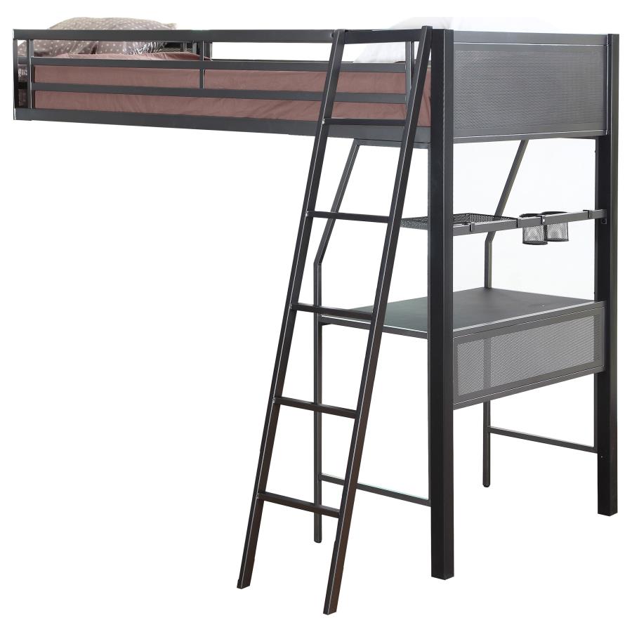 Meyers Black Twin / Twin / Twin Triple Bunk Bed - MyWaynesHome #