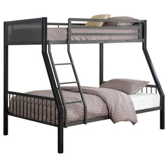 Meyers Black Twin / Full / Twin Triple Bunk Bed - MyWaynesHome #
