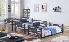 Rogen Brown Twin / Twin / Twin Triple Bunk Bed - MyWaynesHome #