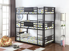 Rogen Brown Twin / Twin / Twin Triple Bunk Bed - MyWaynesHome #