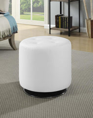 Bowman White Accent Stool - MyWaynesHome #