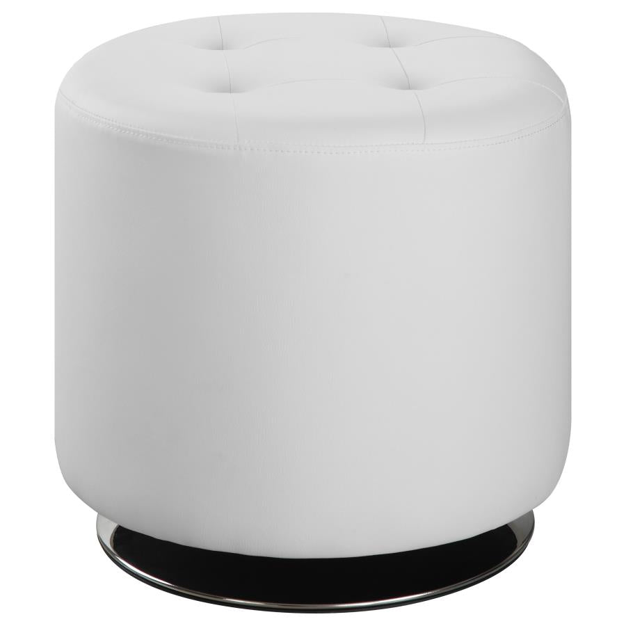 Bowman White Accent Stool - MyWaynesHome #