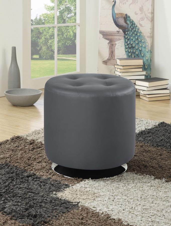 Bowman Grey Accent Stool - MyWaynesHome #