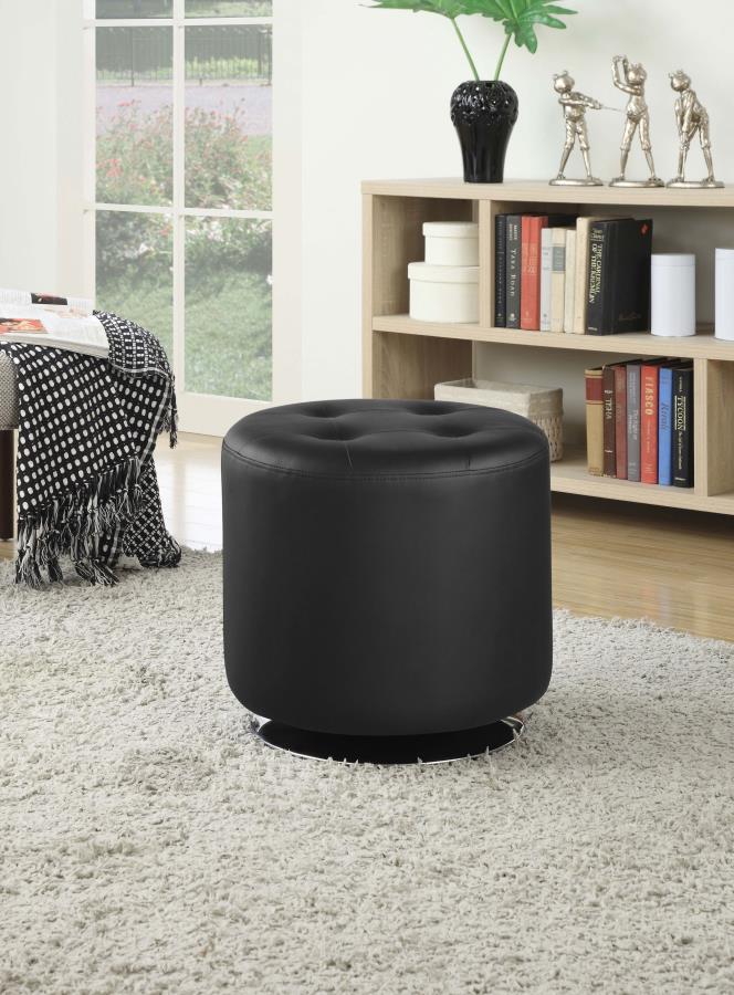 Bowman Black Accent Stool - MyWaynesHome #