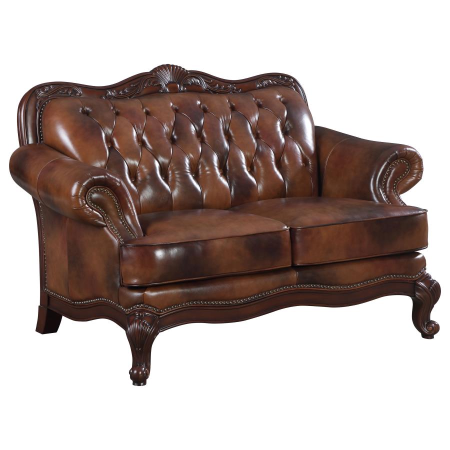 Victoria Brown Loveseat - MyWaynesHome #