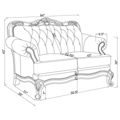 Victoria Brown Loveseat - MyWaynesHome #