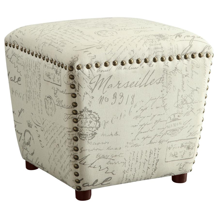 Lucy Beige Ottoman - MyWaynesHome #