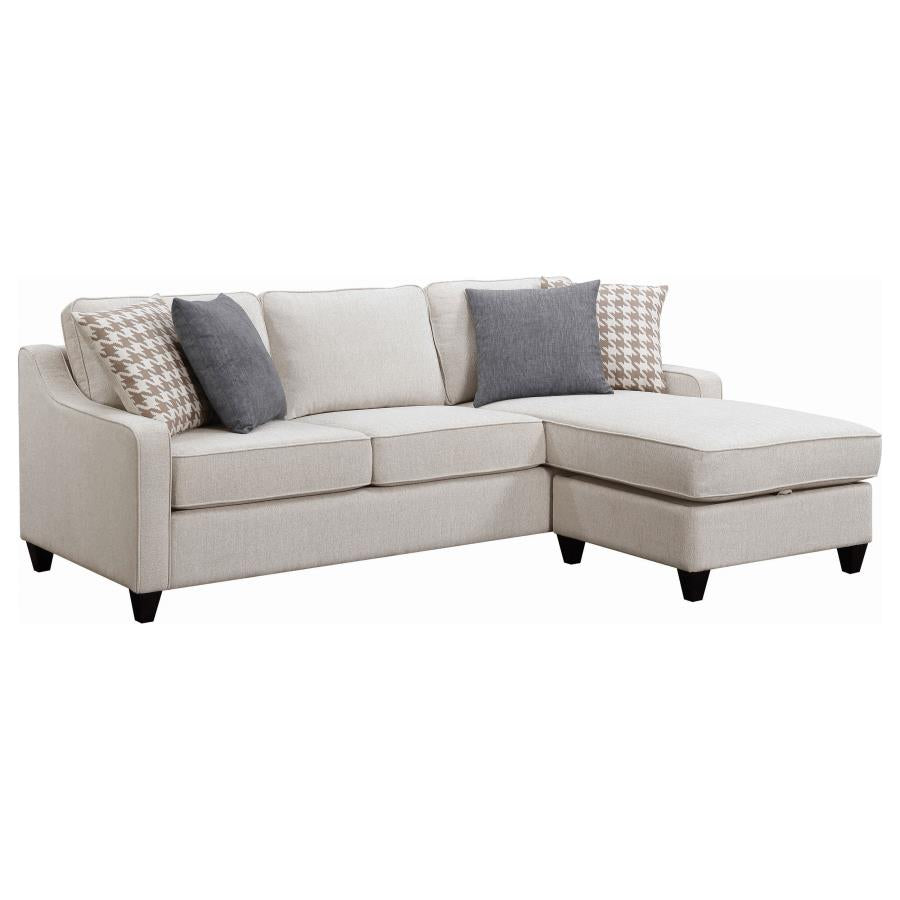 Mcloughlin Ivory Sectional - MyWaynesHome #