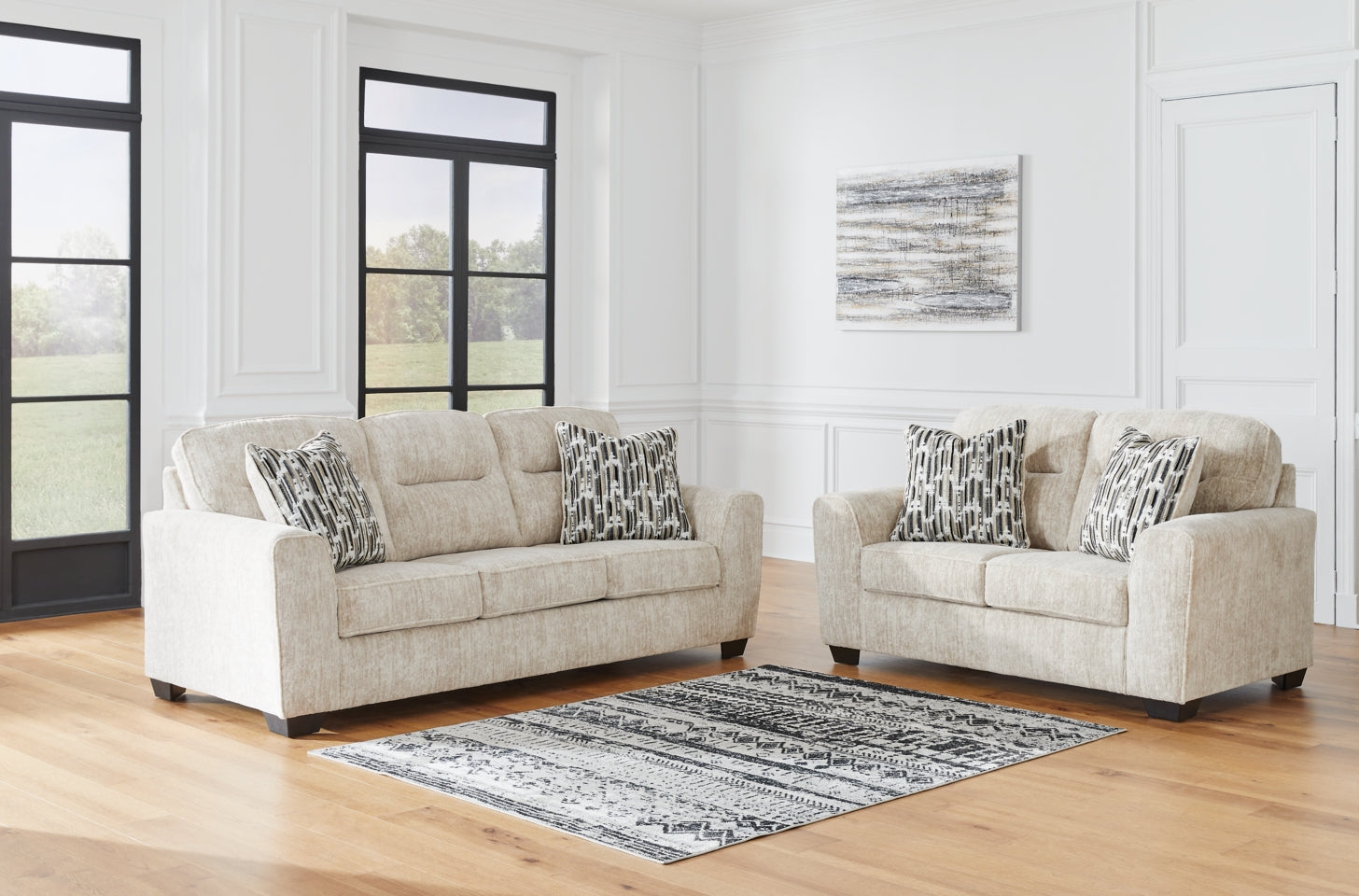 Lonoke Sofa and Loveseat-Parchment
