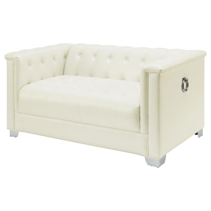 Chaviano Ivory Loveseat - MyWaynesHome #