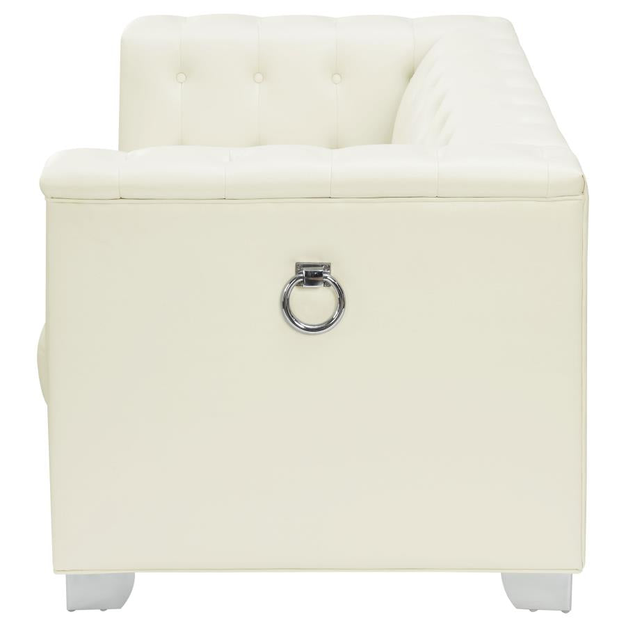 Chaviano Ivory Loveseat - MyWaynesHome #