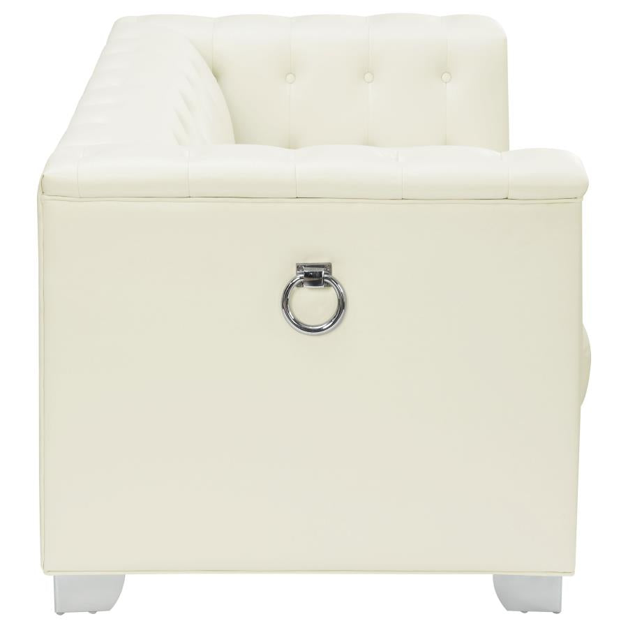 Chaviano Ivory Loveseat - MyWaynesHome #