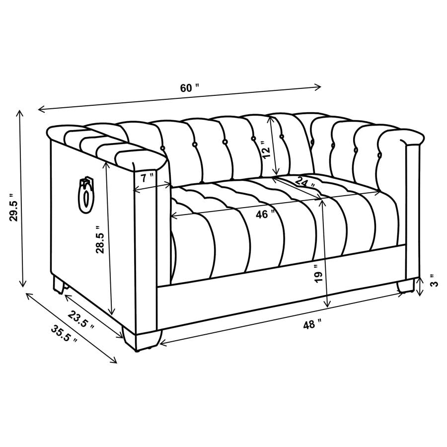 Chaviano Ivory Loveseat - MyWaynesHome #