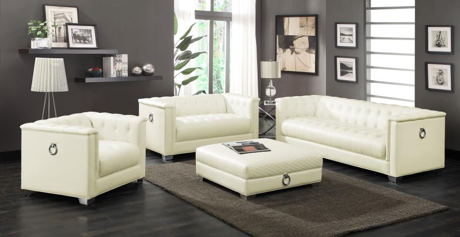 Chaviano Ivory Loveseat - MyWaynesHome #
