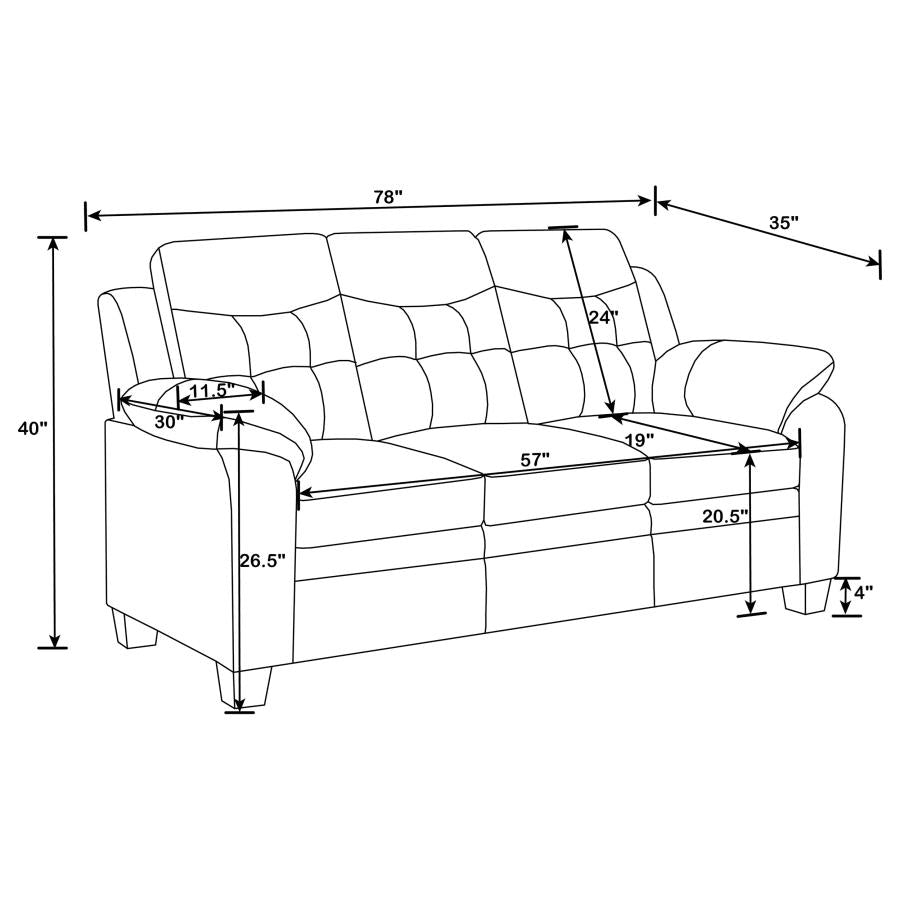Finley Black 3 Pc Sofa Set - MyWaynesHome #