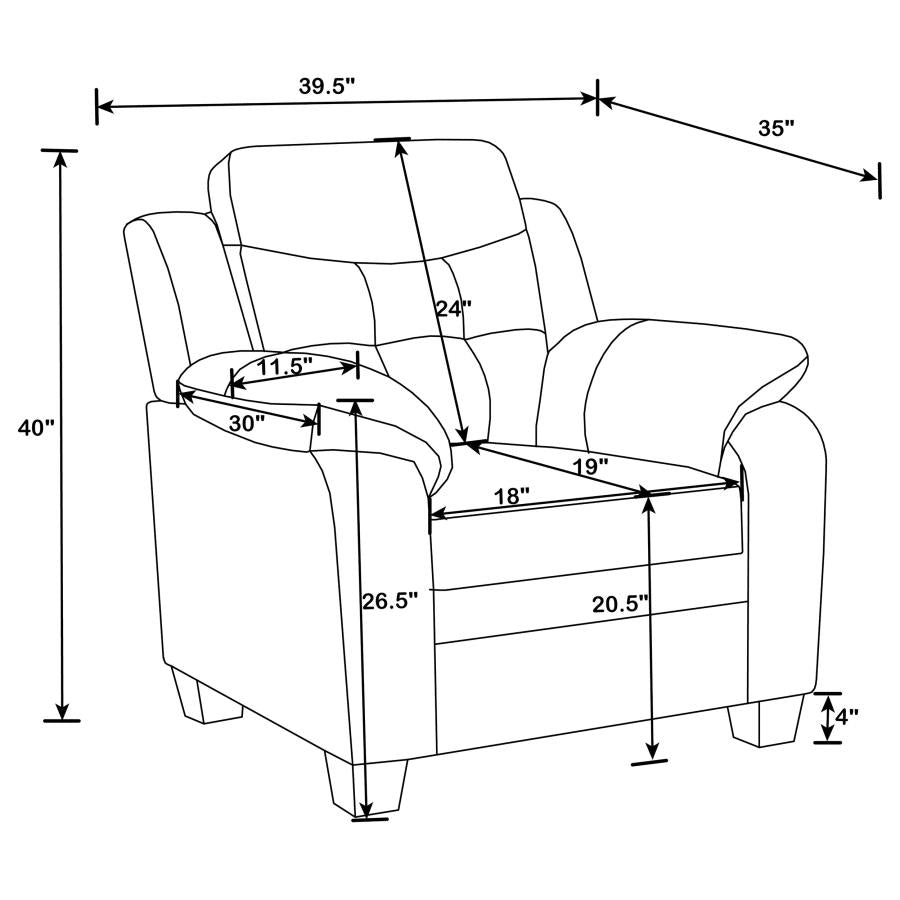 Finley Black 3 Pc Sofa Set - MyWaynesHome #
