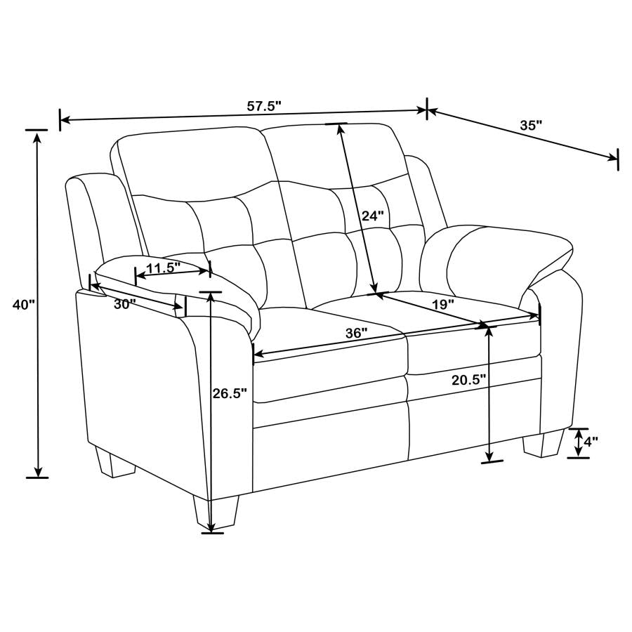 Finley Black Loveseat - MyWaynesHome #