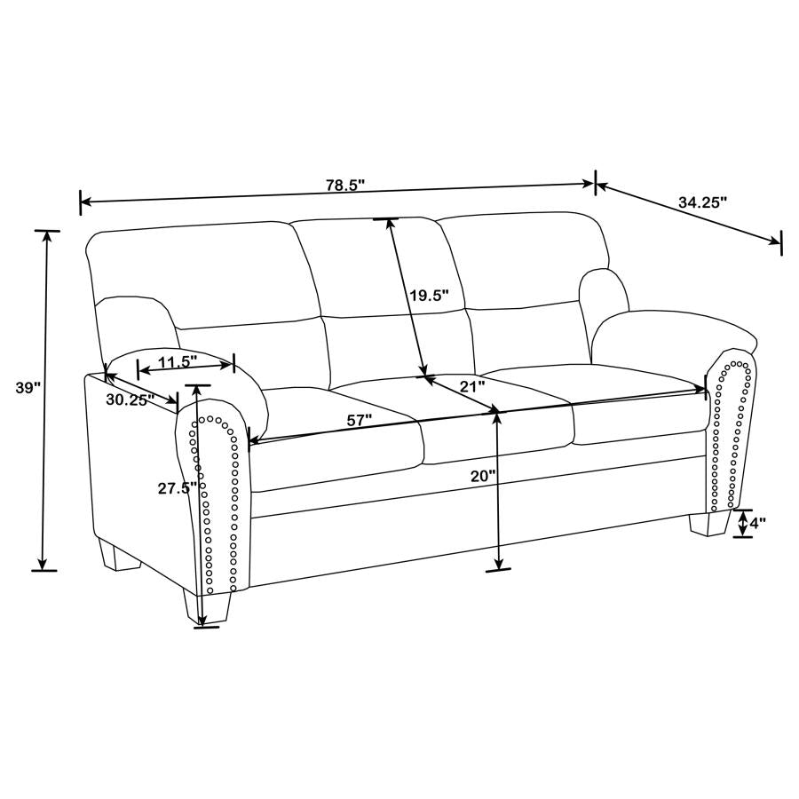 Clementine Brown 2 Pc Sofa Set - MyWaynesHome #