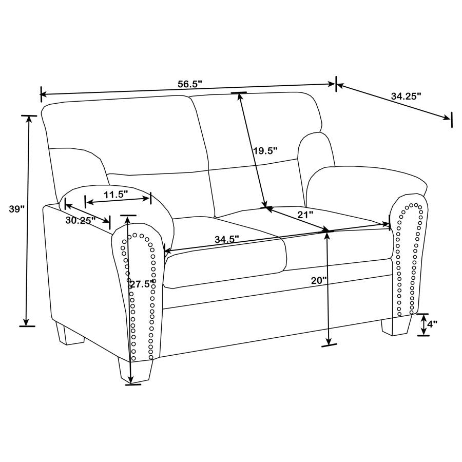 Clementine Brown 2 Pc Sofa Set - MyWaynesHome #