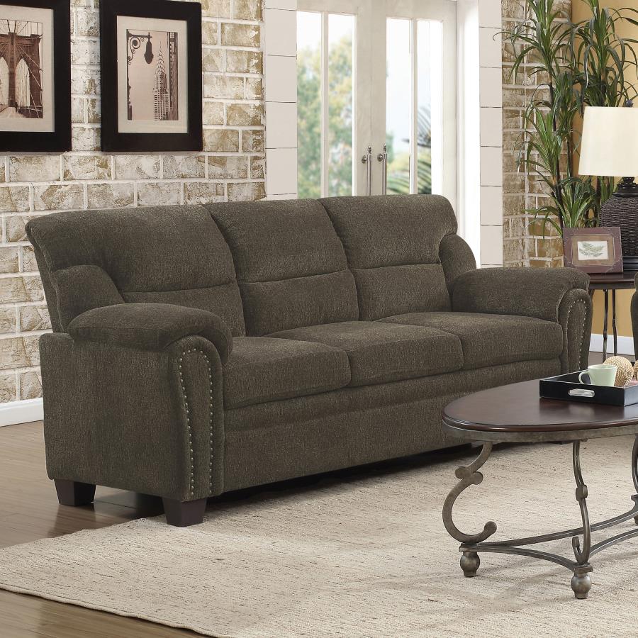 Clementine Brown Sofa - MyWaynesHome #