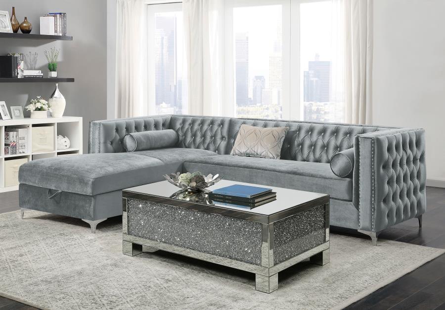 Bellaire Grey Sectional - MyWaynesHome #