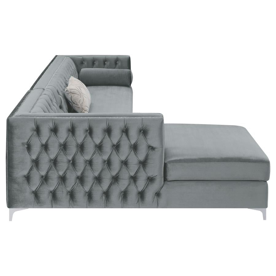 Bellaire Grey Sectional - MyWaynesHome #