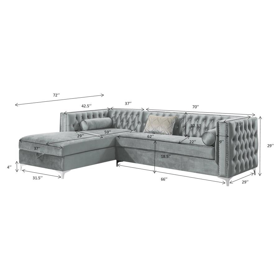 Bellaire Grey Sectional - MyWaynesHome #