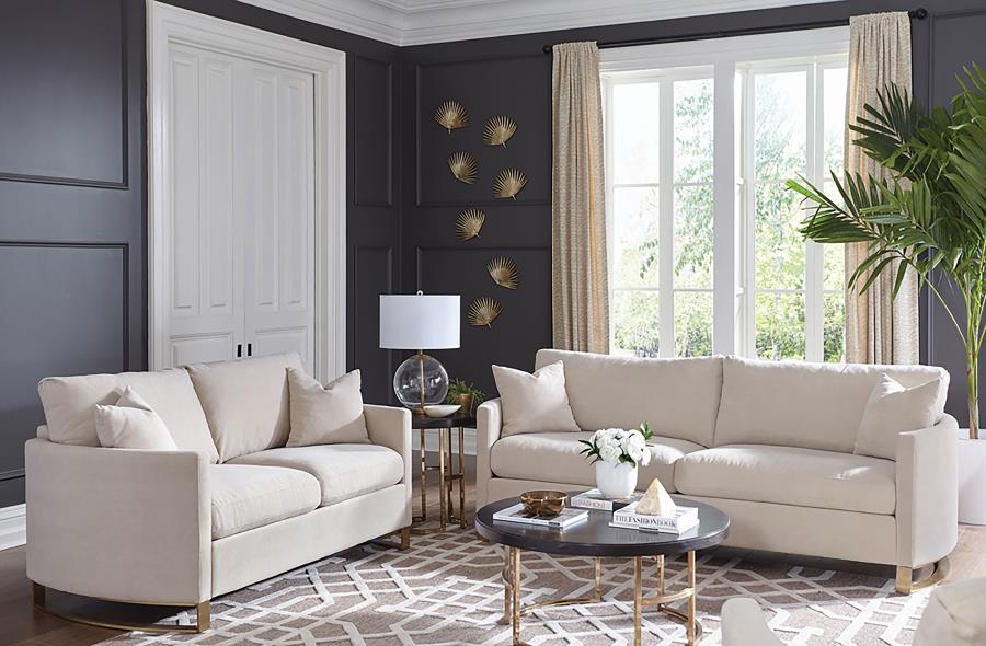 Corliss Beige 2 Pc Sofa Set - MyWaynesHome #