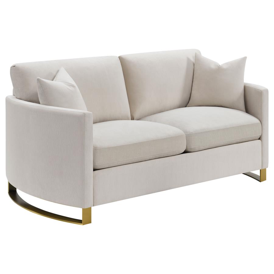 Corliss Beige Loveseat - MyWaynesHome #