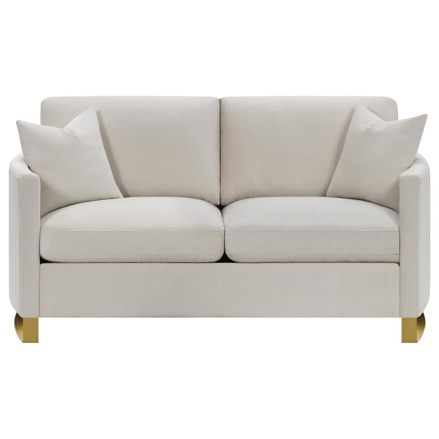 Corliss Beige Loveseat - MyWaynesHome #