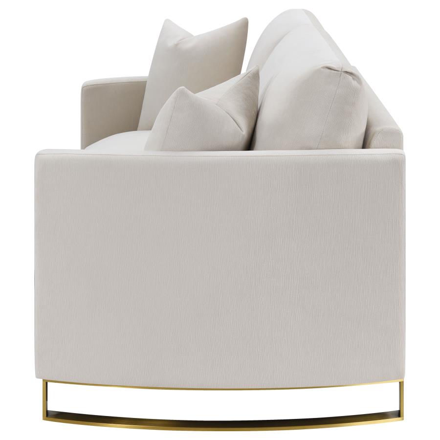 Corliss Beige Loveseat - MyWaynesHome #