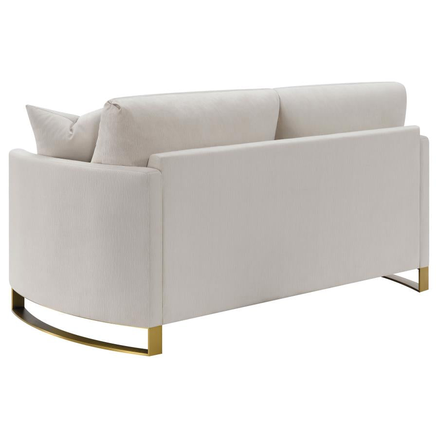 Corliss Beige Loveseat - MyWaynesHome #