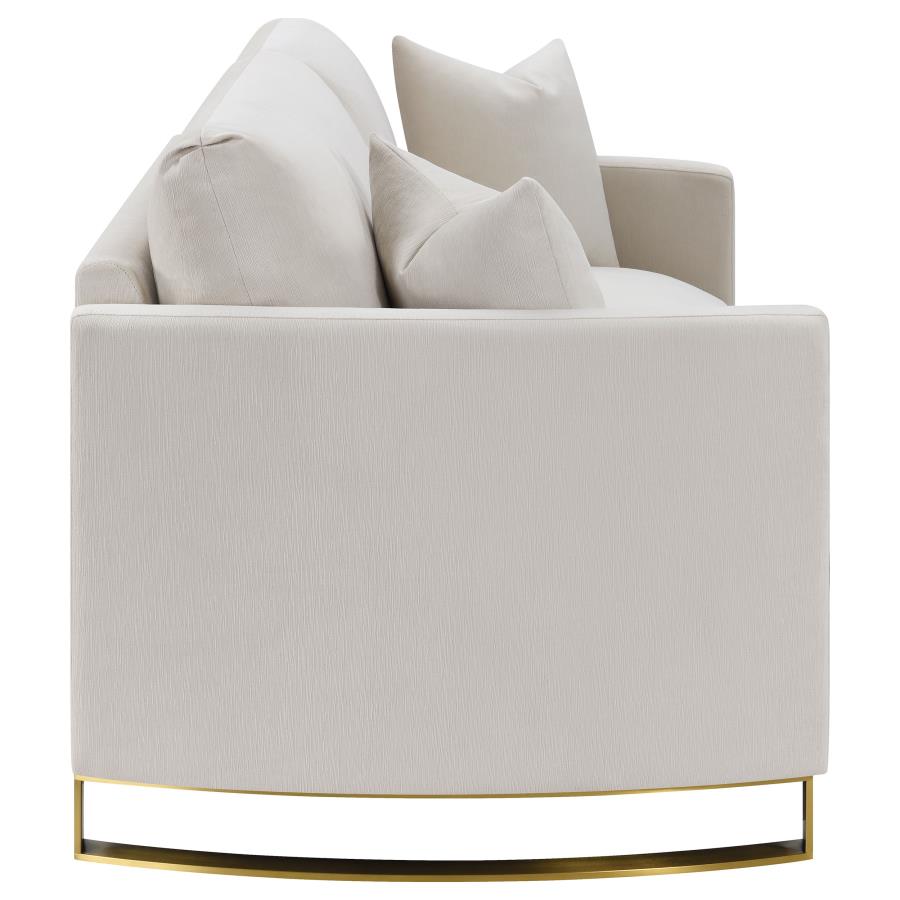 Corliss Beige Loveseat - MyWaynesHome #