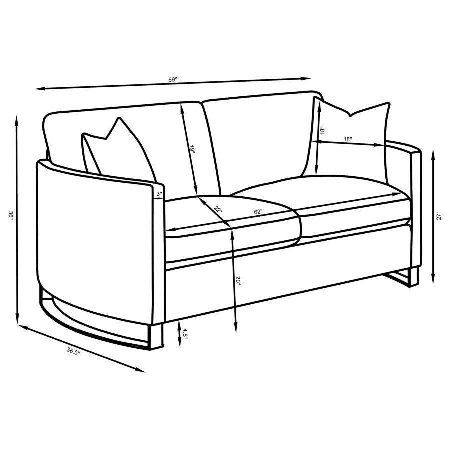 Corliss Beige Loveseat - MyWaynesHome #