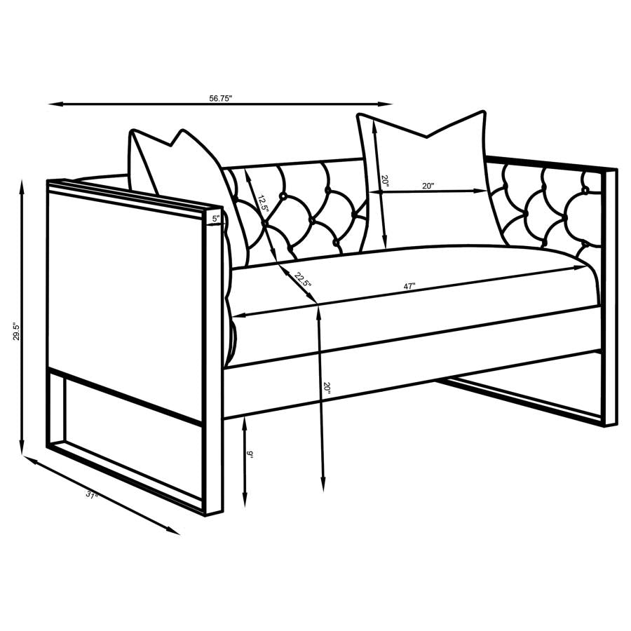 Eastbrook Grey Loveseat - MyWaynesHome #