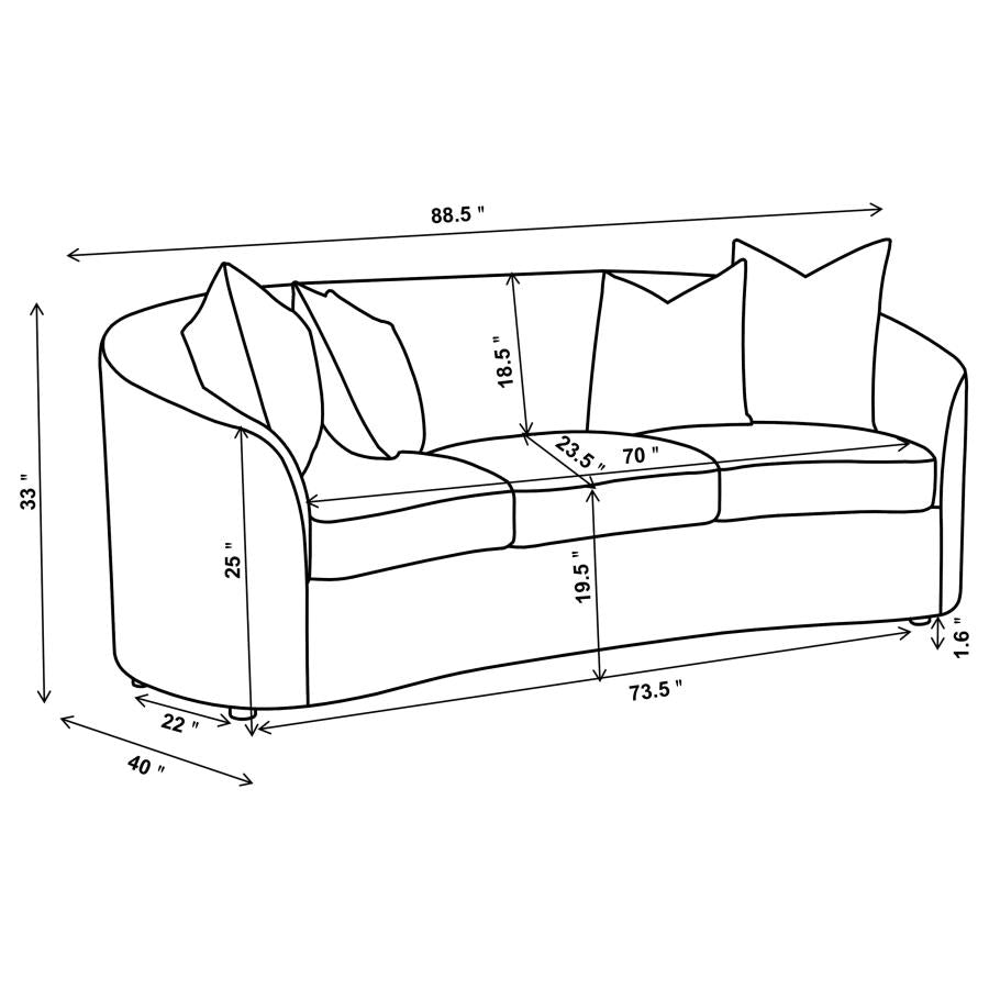 Rainn White 2 Pc Sofa Set - MyWaynesHome #