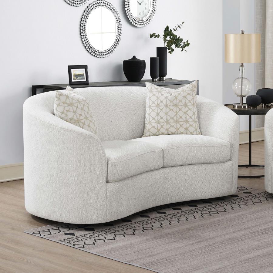 Rainn White Loveseat - MyWaynesHome #