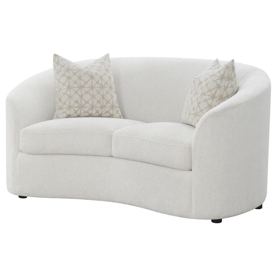 Rainn White Loveseat - MyWaynesHome #