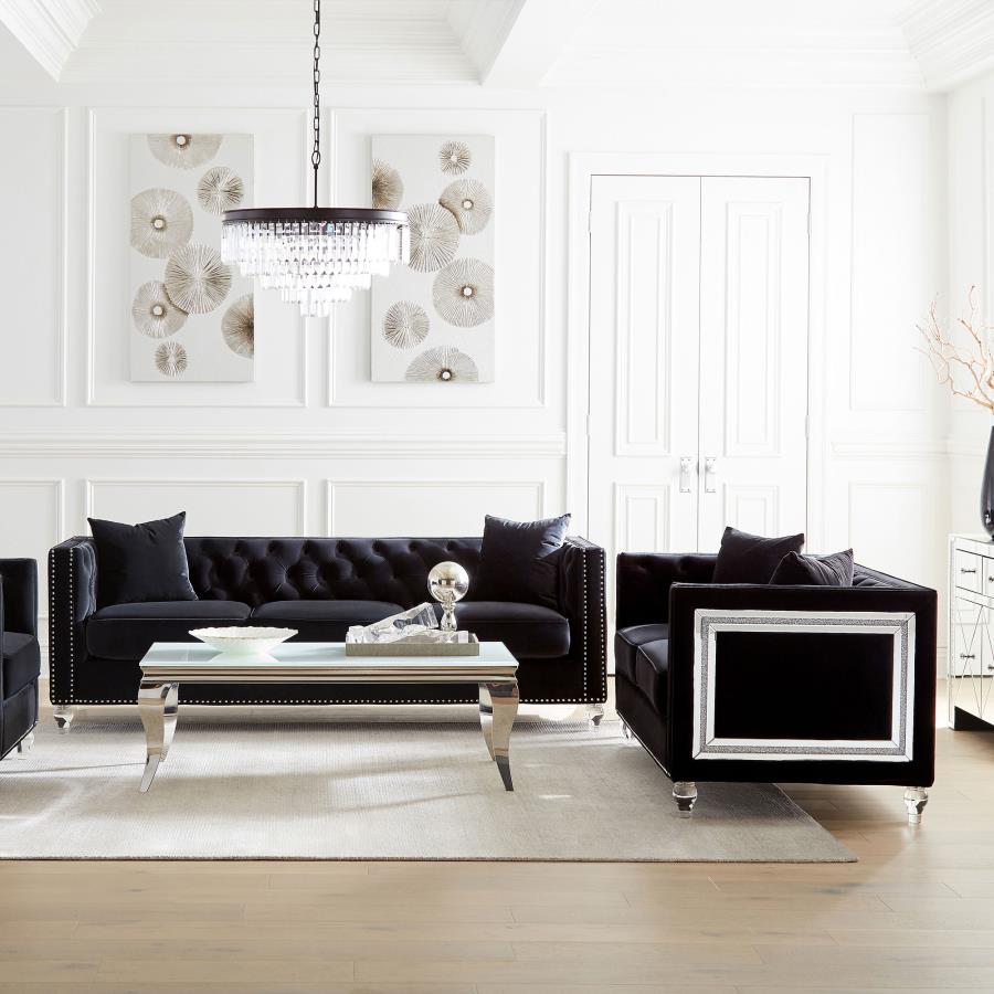 Delilah Black 2 Pc Sofa Set - MyWaynesHome #