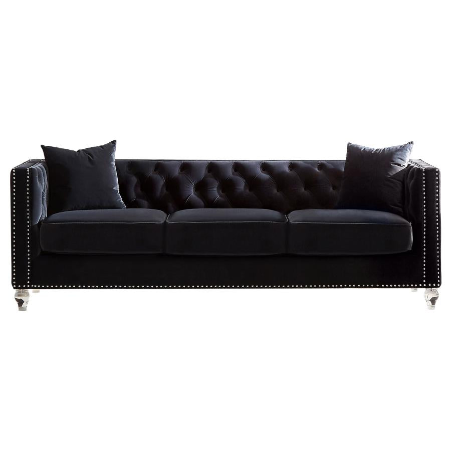Delilah Black 2 Pc Sofa Set - MyWaynesHome #