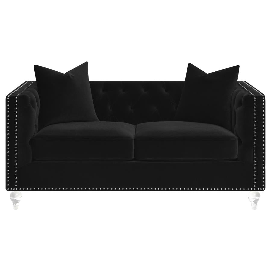 Delilah Black 2 Pc Sofa Set - MyWaynesHome #