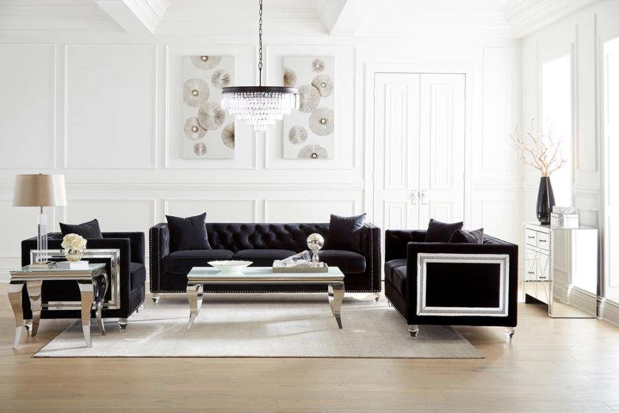 Delilah Black 2 Pc Sofa Set - MyWaynesHome #