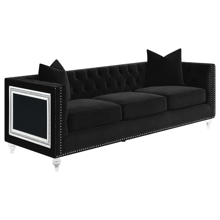 Delilah Black 3 Pc Sofa Set - MyWaynesHome #